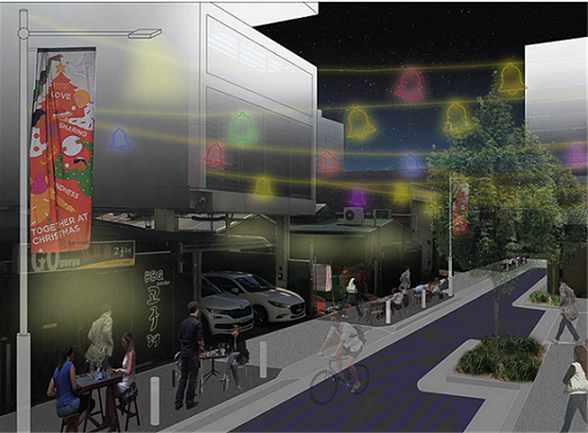 strathfield placemaking bells lane render
