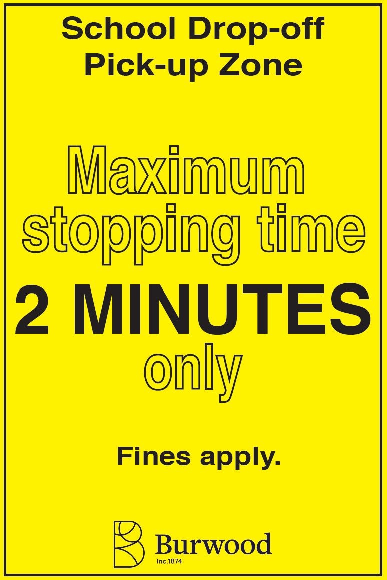 2 minutes drop off and pick up