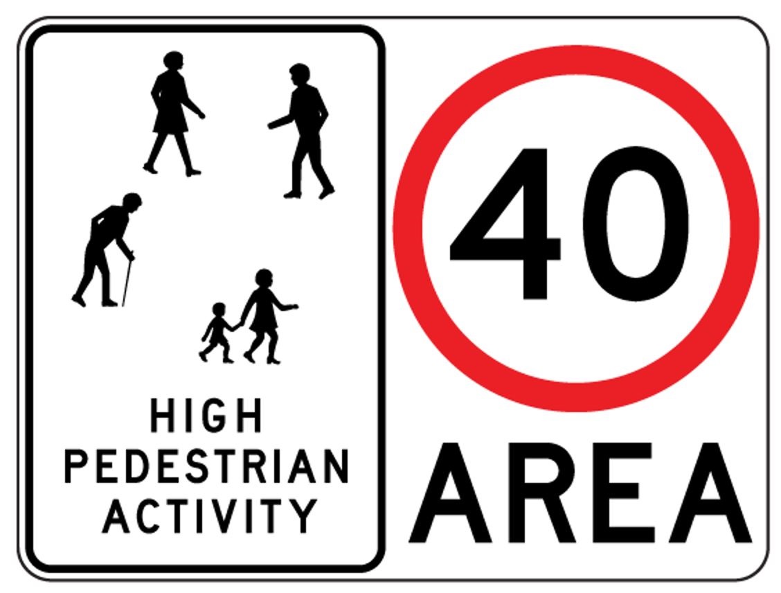 40 zone sign