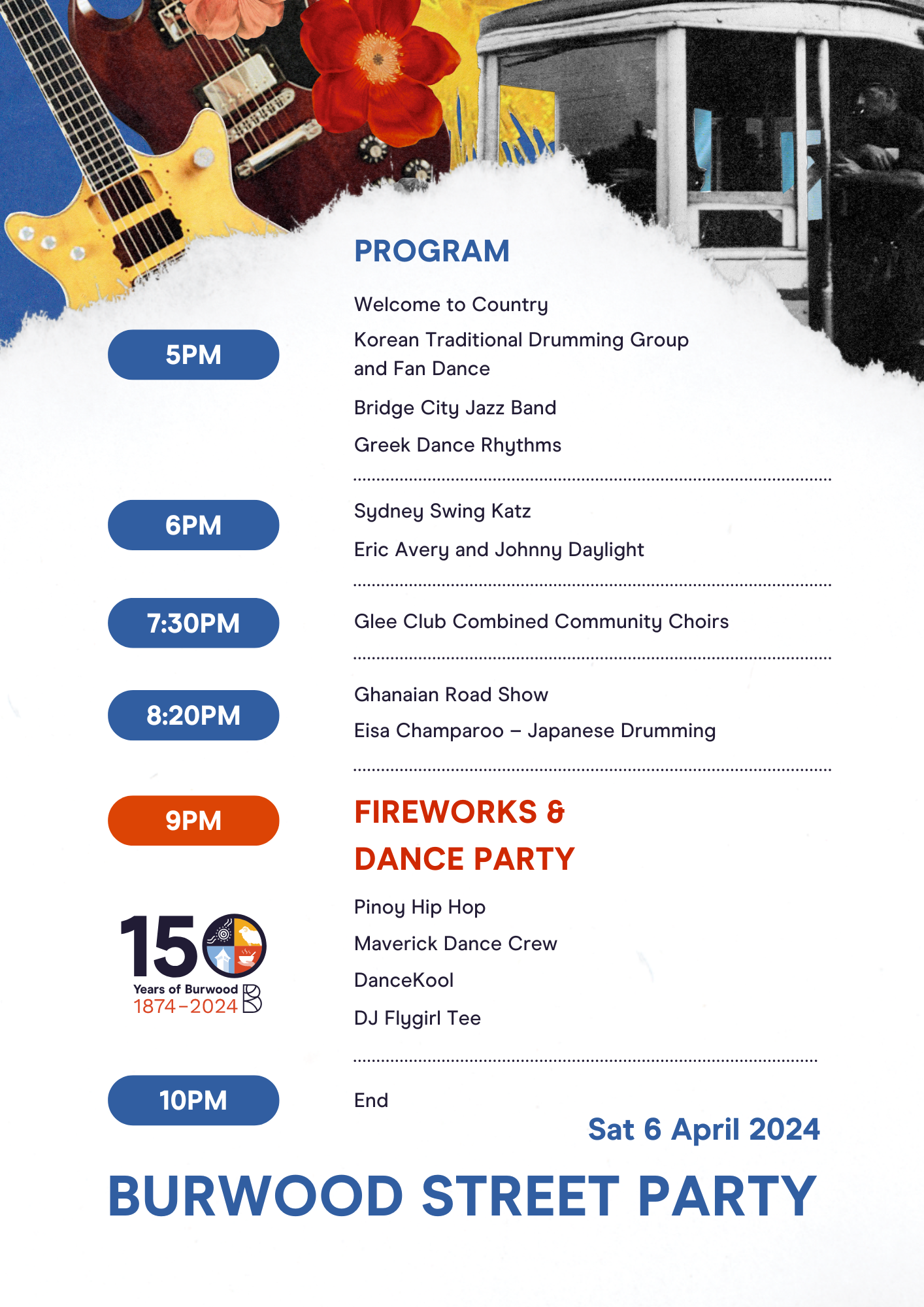 Burwood street party program