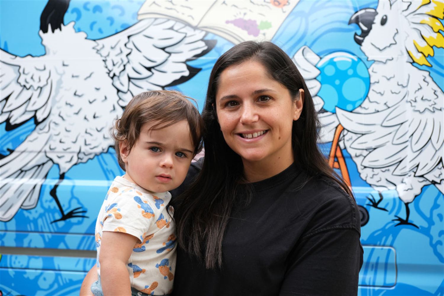 lady holding he young boy